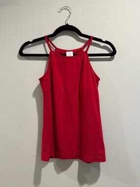 Seventeen High-Neck Strappy Red Tank Top - Juniors Medium Fits Women's Small
